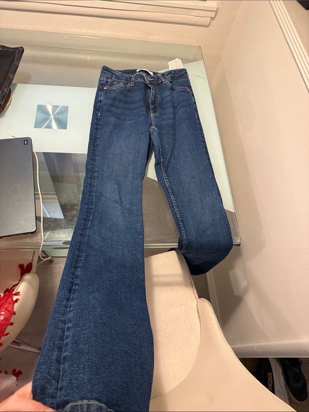 Women's Dark Blue Flared Jeans